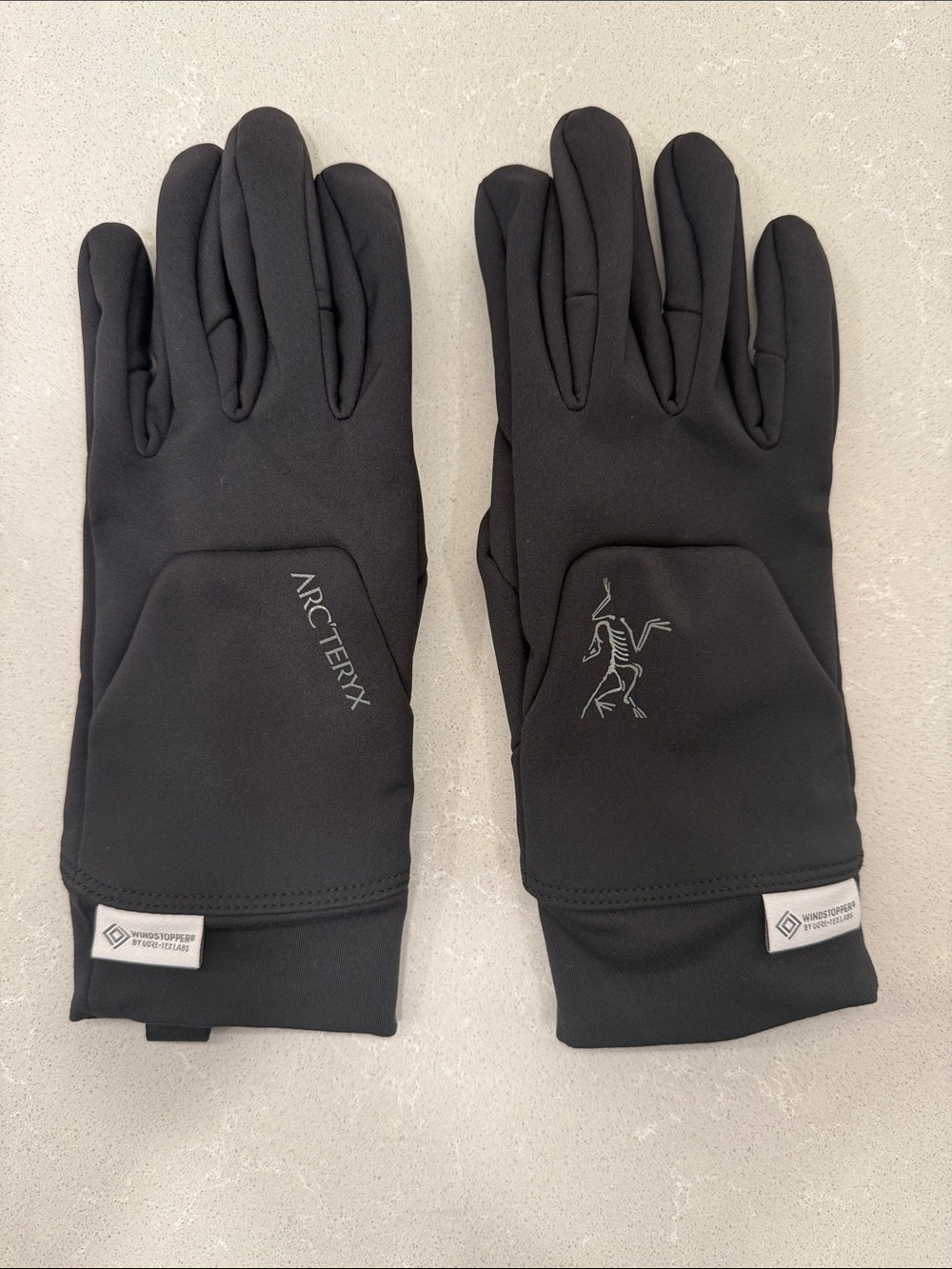 Arc'teryx Black Windstopper Gloves